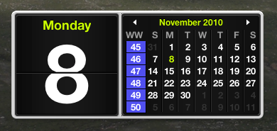 dasboard calendar for mac